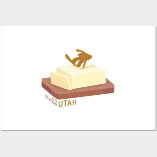 Snowboard Butter Carving | Alta Utah Posters and Art